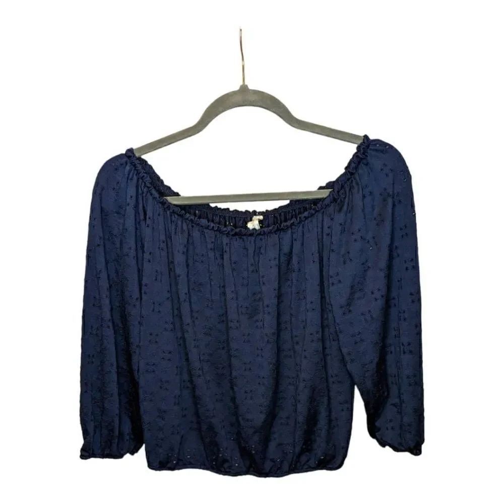Peppermint Long Sleeve Scoop Neck Blouse